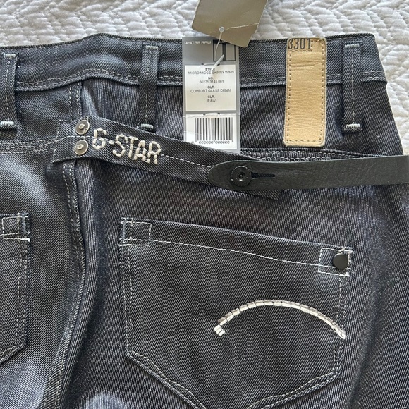 NWT G-Star RAW Micro Midge Skinny Jeans in Grey Comfort Glass Denim Size W27/L32 - Picture 2 of 15